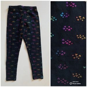 Cat & Jack Multicolor Heart Print Leggings Girls Size Small NWOT